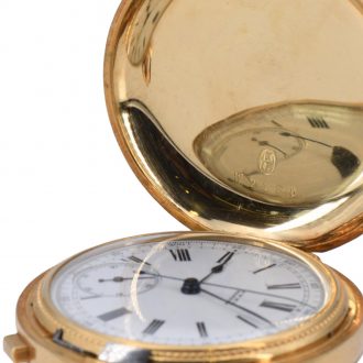 American gold hunting cased lever chronograph Circa 1880