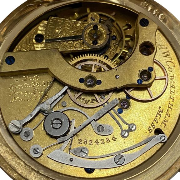 American gold hunting cased lever chronograph Circa 1880 American gold hunting cased lever chronograph Circa 1880
