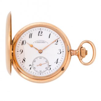 German 18K rose gold hunting cased lever watch Circa 1912