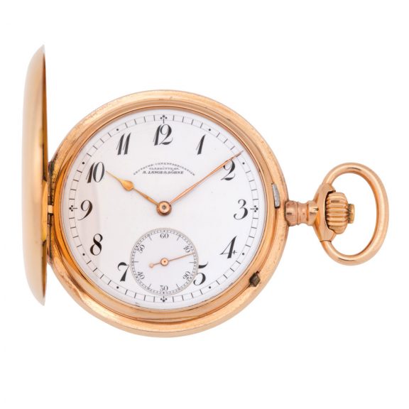 German 18K rose gold hunting cased lever watch Circa 1912 German 18K rose gold hunting cased lever watch Circa 1912
