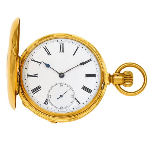 Swiss 18 carat rose gold hunting cased lever watch Circa 1880