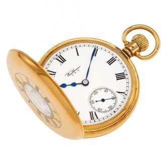 American 9K gold half hunting cased lever watch Circa 1922