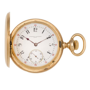 Swiss 18 carat rose gold hunting cased lever watch Circa 1900