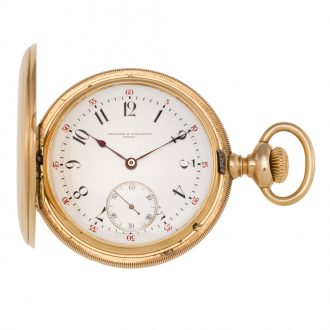 Swiss 18 carat rose gold hunting cased lever watch Circa 1900