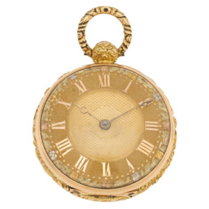 English 18 carat gold key wound cylinder watch Circa 1820