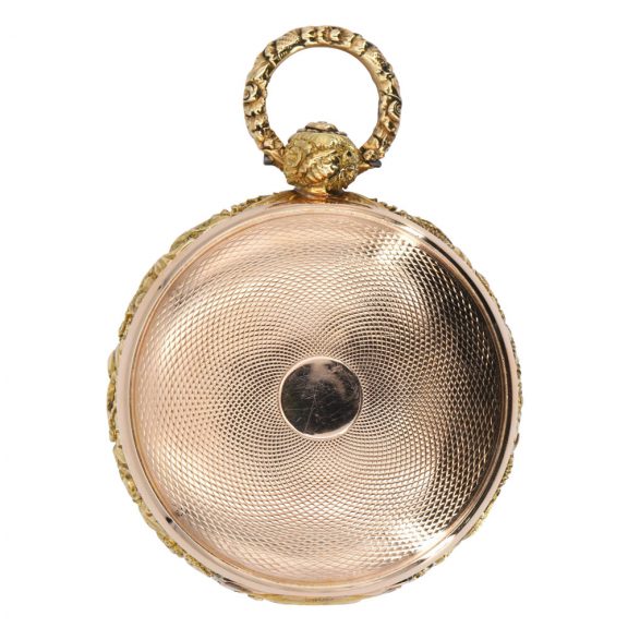 English 18 carat gold key wound cylinder watch Circa 1820 English 18 carat gold key wound cylinder watch Circa 1820