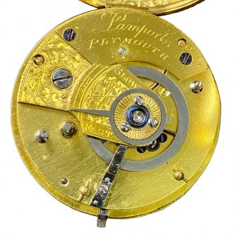 English 18 carat gold key wound cylinder watch Circa 1820