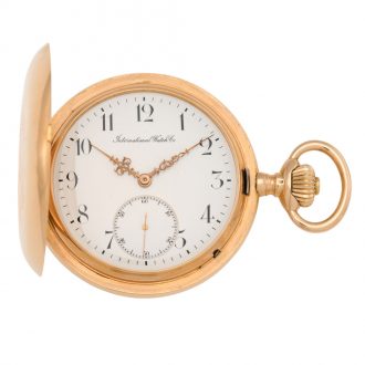 Swiss rose gold hunting cased lever pocket watch Circa 1900