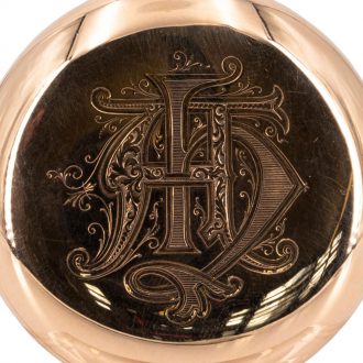 Swiss rose gold hunting cased lever pocket watch Circa 1900