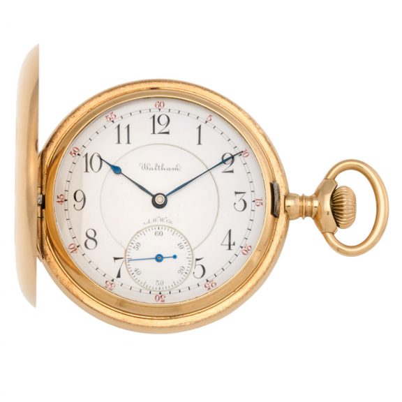 American 14K rose gold hunting cased lever watch Circa 1910