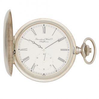 Swiss silver half hunting cased lever pocket watch Circa 1978