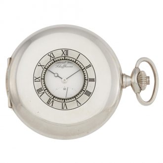 Swiss silver half hunting cased lever pocket watch Circa 1978