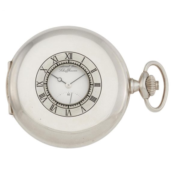 Swiss silver half hunting cased lever pocket watch Circa 1978