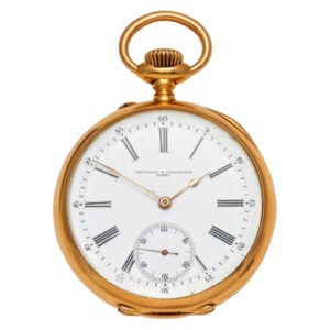 Swiss 18 carat gold open faced lever pocket watch Circa 1880