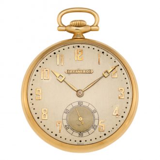 American 18K gold open faced lever pocket watch Circa 1925