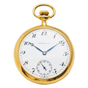 Swiss 18 carat gold open faced lever pocket watch Circa 1910