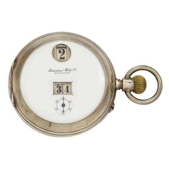 Swiss silver lever with jumping hours and minutes Circa 1888