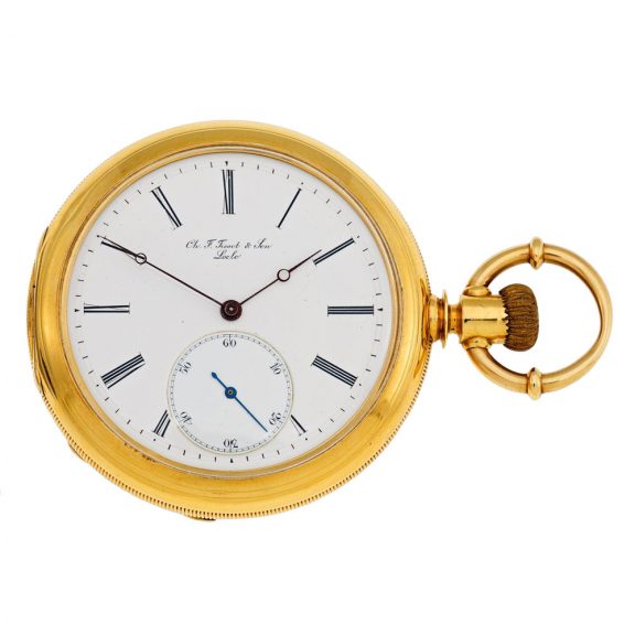 Early Swiss 18 carat gold open faced gentlemen's watch Circa 1890 Early Swiss 18 carat gold open faced gentlemen's watch Circa 1890