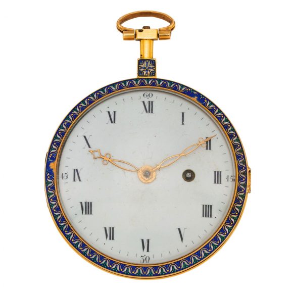Fine French fire gilt and enamel verge pocket watch Circa 1810 Fine French fire gilt and enamel verge pocket watch Circa 1810