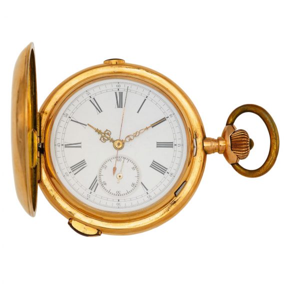 Swiss 18 carat rose gold quarter repeating lever watch Circa 1900 Swiss 18 carat rose gold quarter repeating lever watch Circa 1900