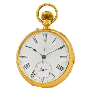 Swiss 18K gold center seconds lever pocket watch Circa 1880