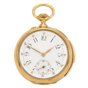 Swiss 18K gold quarter repeating lever watch Circa 1900