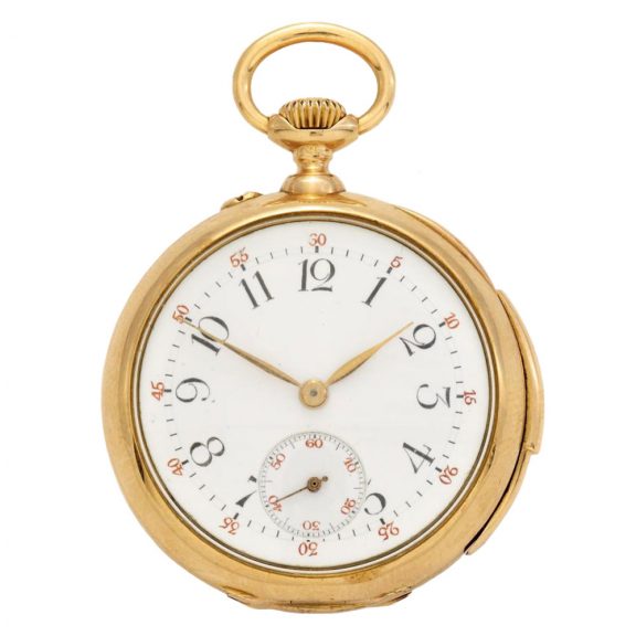 Swiss 18K gold quarter repeating lever watch Circa 1900