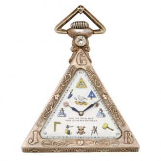 Fine Swiss silver triangle shaped Masonic pocket watch Circa 1900
