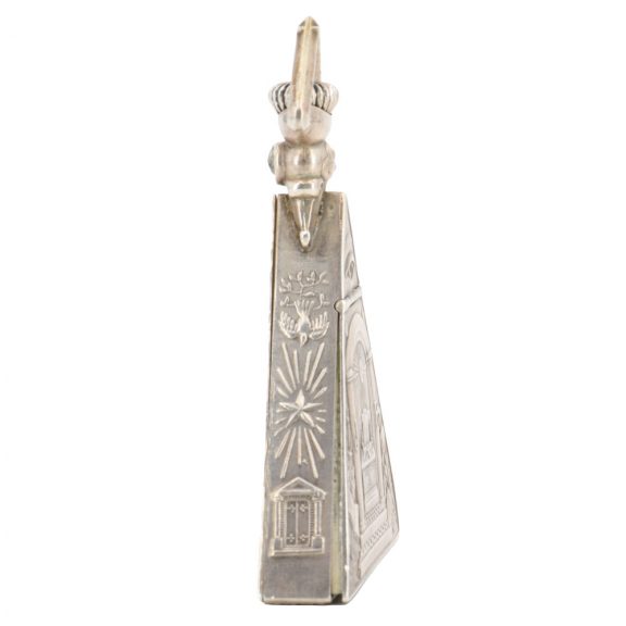 Fine Swiss silver triangle shaped Masonic pocket watch Circa 1900 Fine Swiss silver triangle shaped Masonic pocket watch Circa 1900