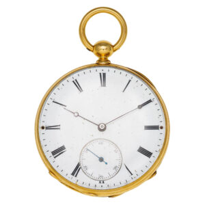Swiss 18 carat gold open faced gentlemen's watch Circa 1860