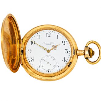 Swiss 18 carat rose gold hunting cased lever watch Circa 1890