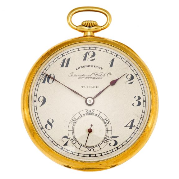 Swiss 14 carat gold open faced lever pocket watch Circa 1935 Swiss 14 carat gold open faced lever pocket watch Circa 1935