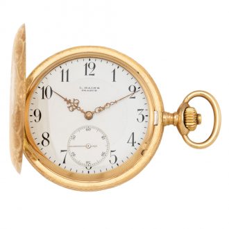 Czech 18K gold hunting cased lever pocket watch Circa 1900