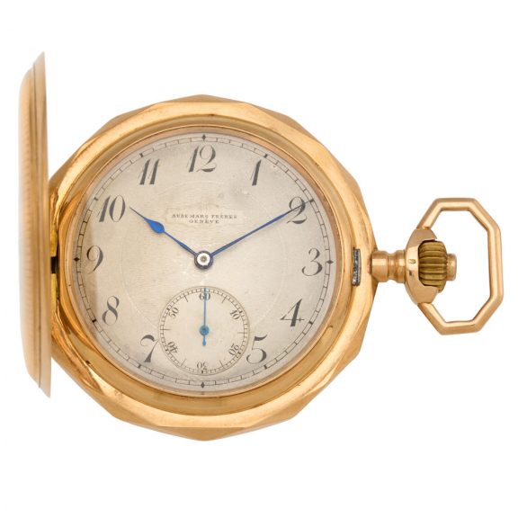Fine Swiss 18K rose gold hunting cased lever watch Circa 1890