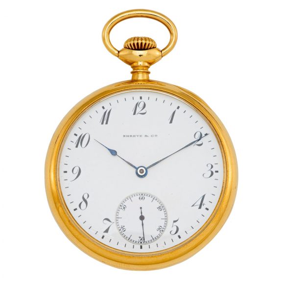 Swiss 18 carat gold open faced lever pocket watch Circa 1890 Swiss 18 carat gold open faced lever pocket watch Circa 1890