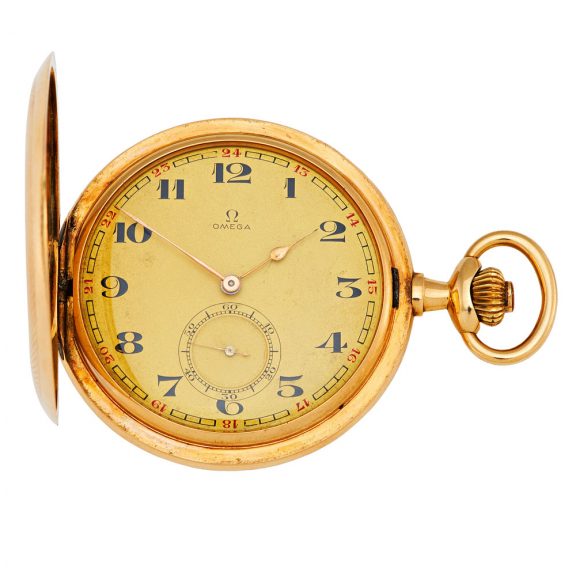 Swiss 14 carat rose gold hunting cased lever watch Circa 1910