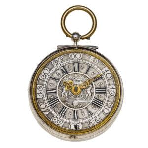 Rare German silver open faced verge pocket watch Circa 1722