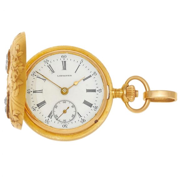 Swiss gold and diamond set Art Nouveau watch Circa 1910