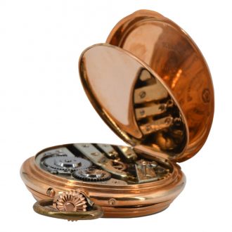 Swiss 18 carat rose gold lever watch with calendar Circa 1890