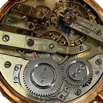 Swiss 18 carat rose gold lever watch with calendar Circa 1890