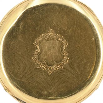 Large Swiss 18 carat gold open faced lever watch Circa 1915