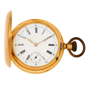 Swiss rose gold hunting cased gentlemen's lever watch Circa 1885