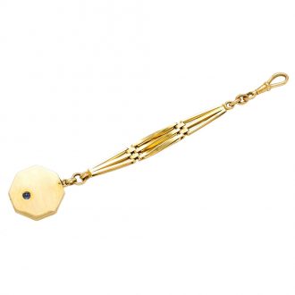 Swiss gold lever with chatelaine and watch chain Circa 1910