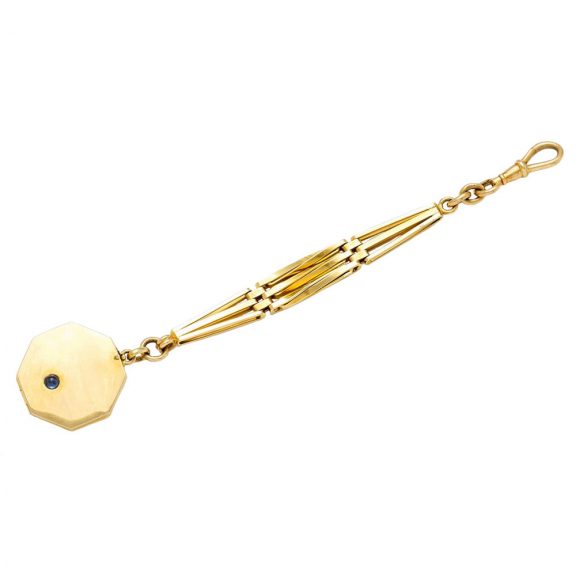 Swiss gold lever with chatelaine and watch chain Circa 1910 Swiss gold lever with chatelaine and watch chain Circa 1910