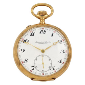 Swiss 14K rose gold open faced lever pocket watch Circa 1910