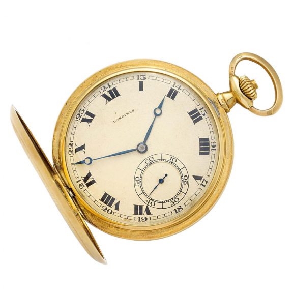 Swiss 18K gold hunting cased lever pocket watch Circa 1930