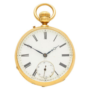 Swiss 18 carat gold open faced gentlemen's watch Circa 1900