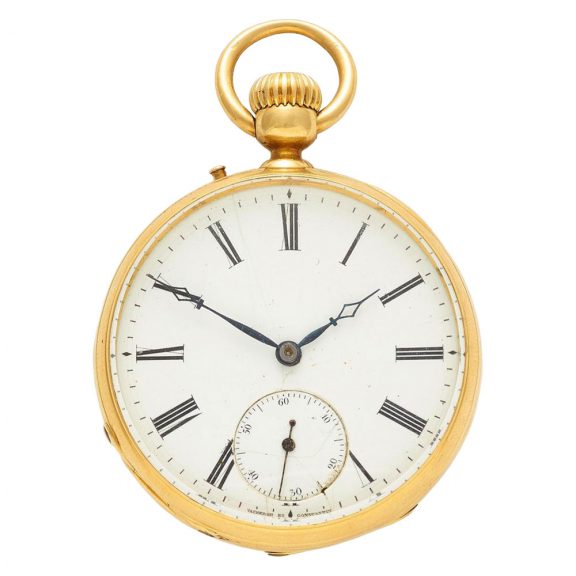 Swiss 18 carat gold open faced gentlemen's watch Circa 1900