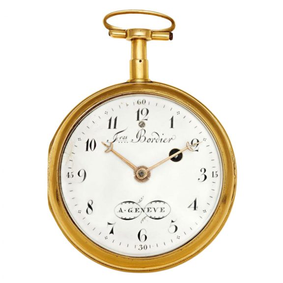 Swiss 18K rose gold hour repeating verge watch Circa 1815