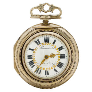 Large Austrian silver pair cased key wound watch Circa 1760